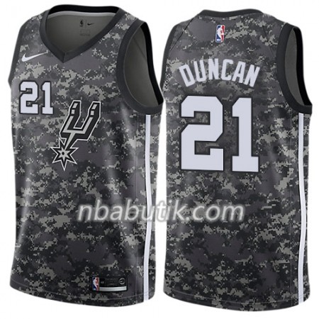 NBA Mænd Trøje San Antonio Spurs Tim Duncan 21 Nike City Edition Sort Swingman